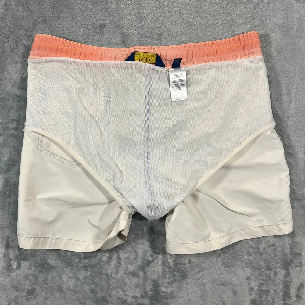Polo Ralph Lauren Men Small Cream Swim Trunks Mesh Liner Shorts Beach Resort